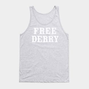 Free Derry / Vintage-Style Faded Typography Design Tank Top